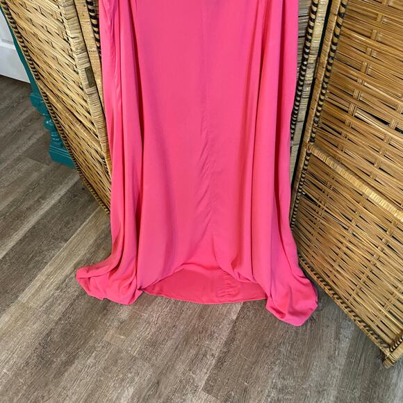 Torrid Honeysuckle Pink Maxi Challis Trapeze Dress 2X NWT slip resort Barbie - Picture 8 of 8